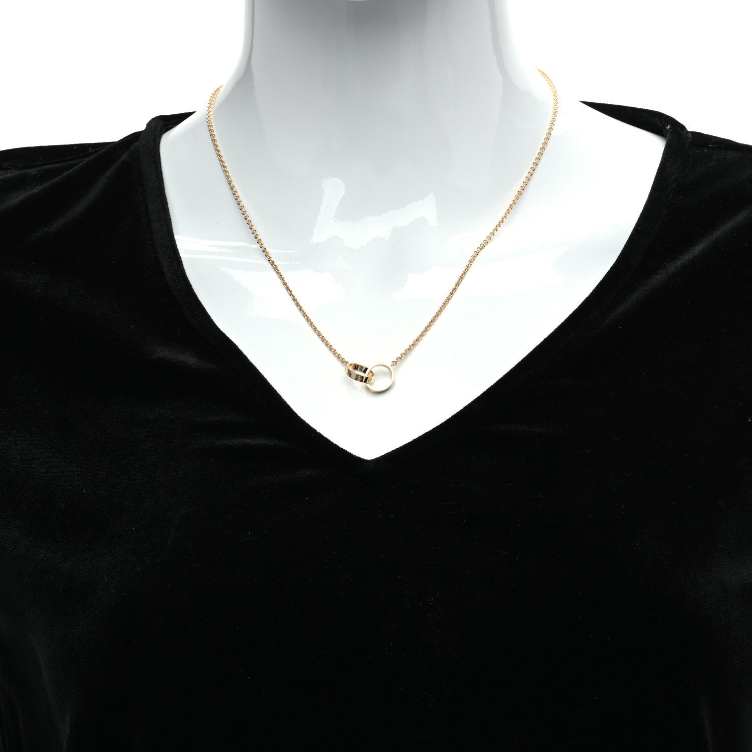 Cartier 18K Yellow Gold Interlocking LOVE Necklace 3 of 13