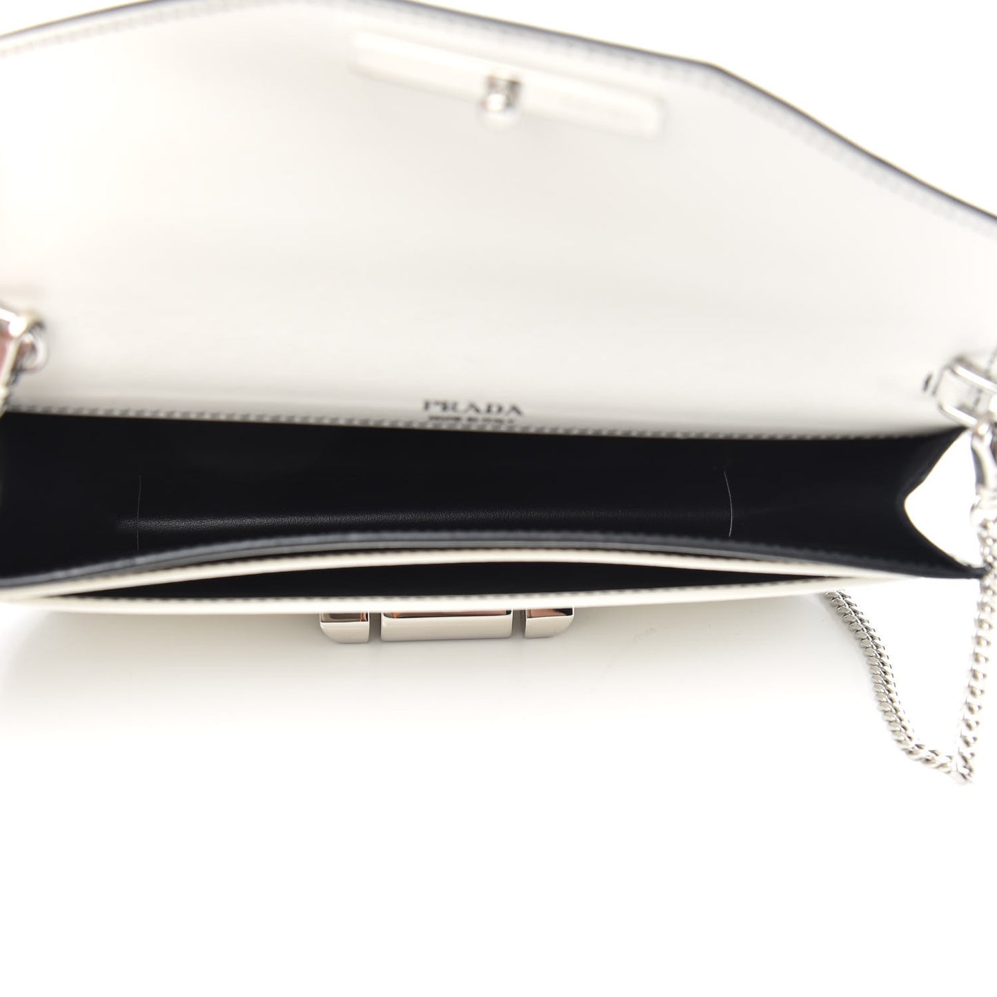 Spazzolato Sybille Monochrome Crossbody Bag White Black