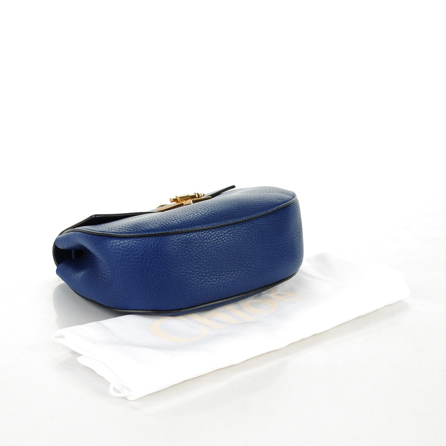 Grained Lambskin Drew Shoulder Bag Royal Navy