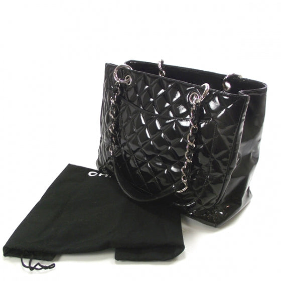 Chanel Patent Grand Shopping Tote GST Black 3 of 9