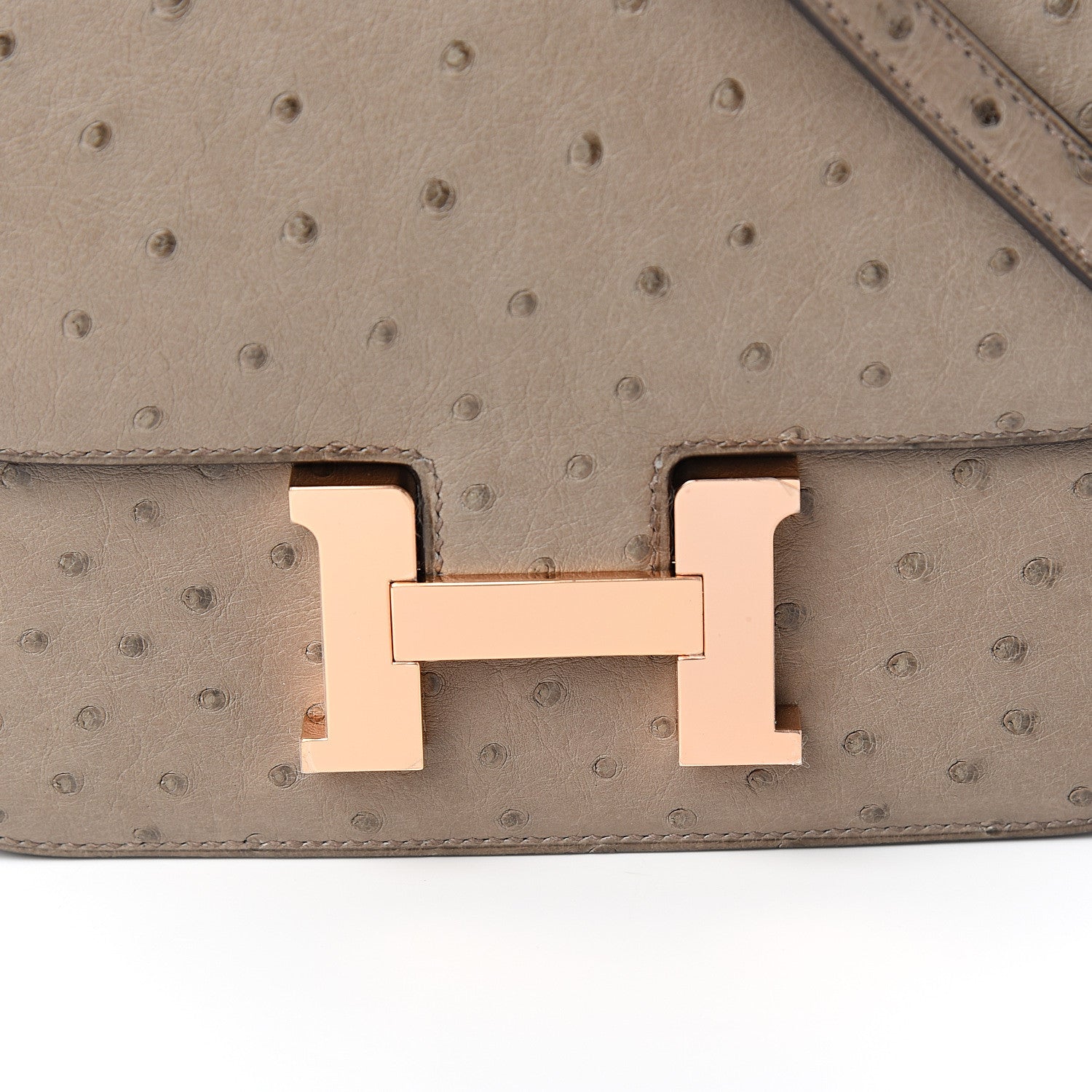 Hermes Ostrich Constance 18 Gris Asphalte 10 of 16