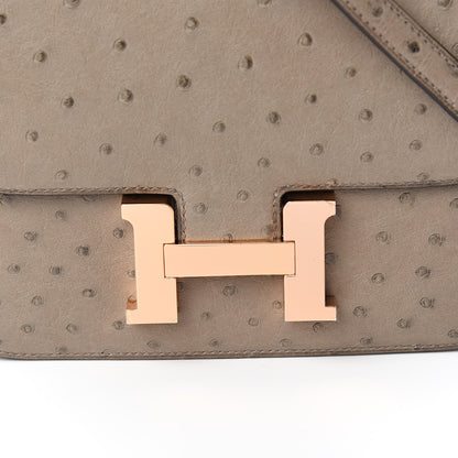 Hermes Ostrich Constance 18 Gris Asphalte 10 of 16