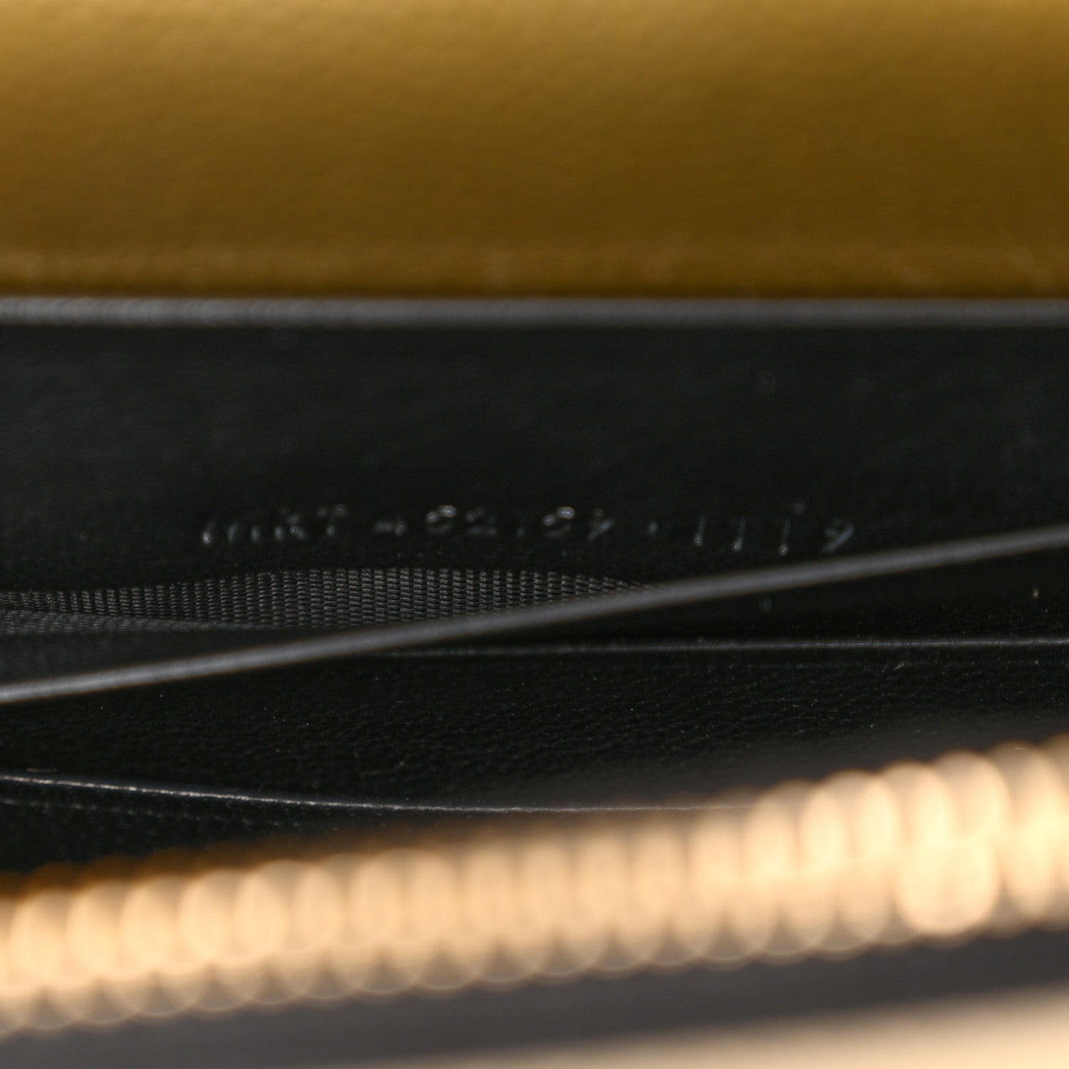 Saint Laurent Metallic Grain De Poudre Kate Monogram Tassel Chain Wallet Gold 8 of 12