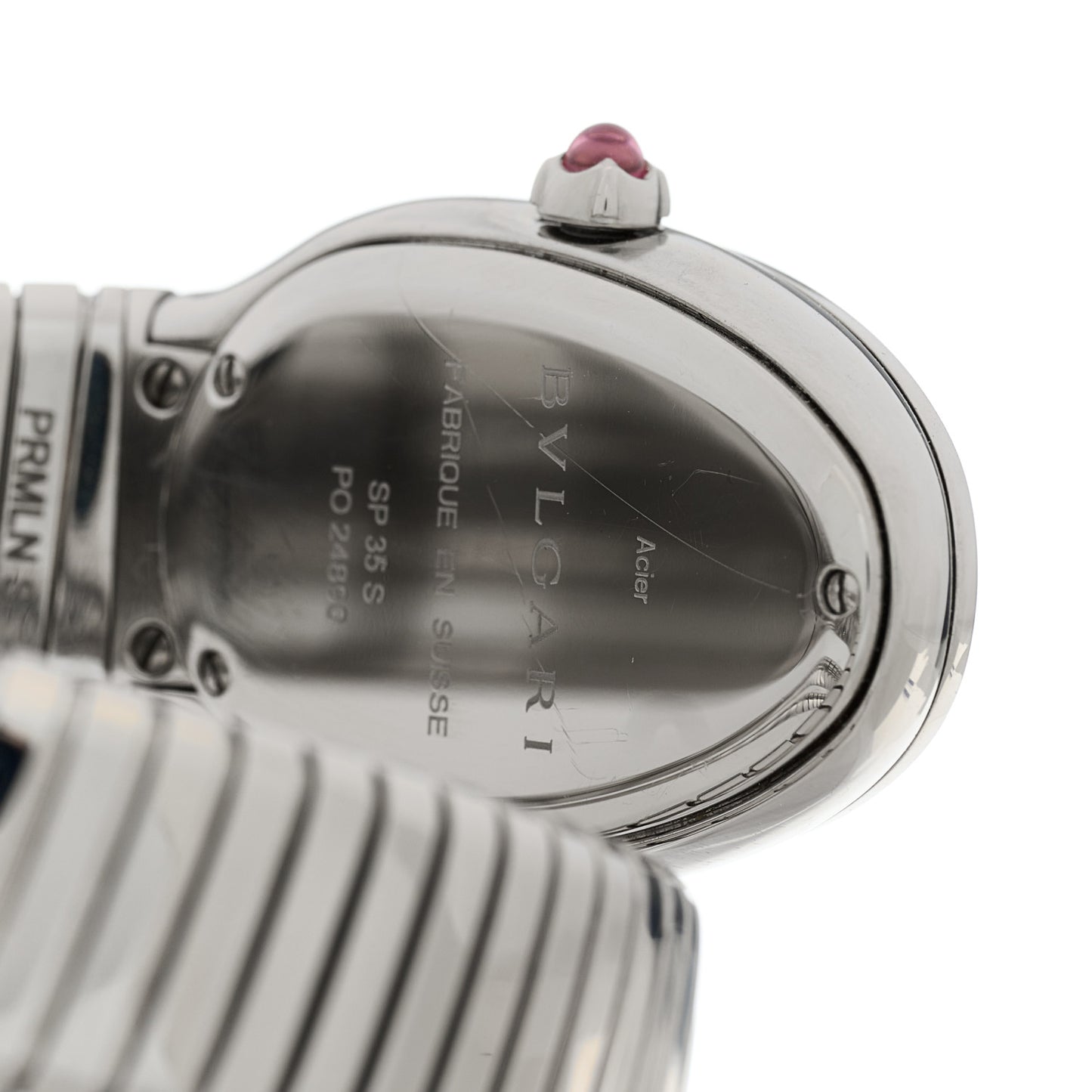 Stainless Steel 35mm Serpenti Tubogas Double Spiral Quartz Watch