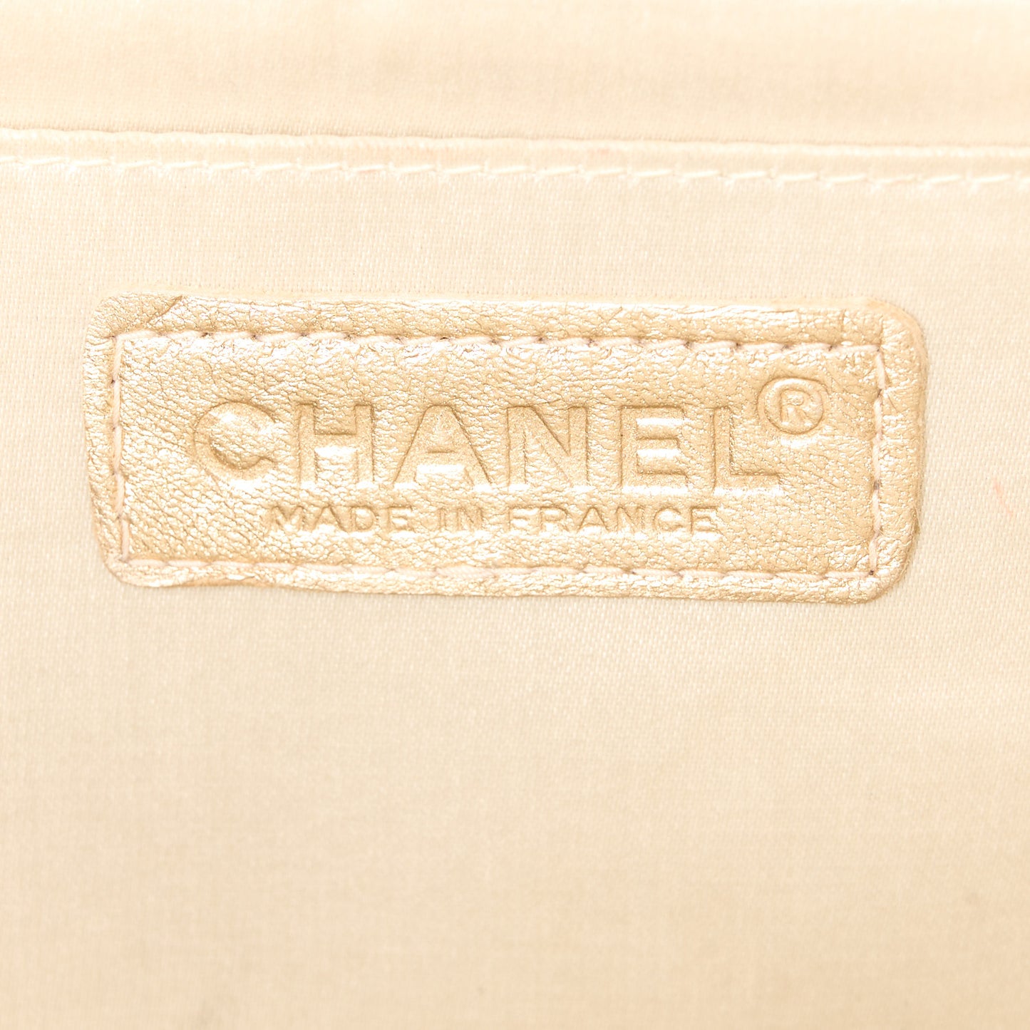 Metallic Nylon Medium Travel Flap Light Gold