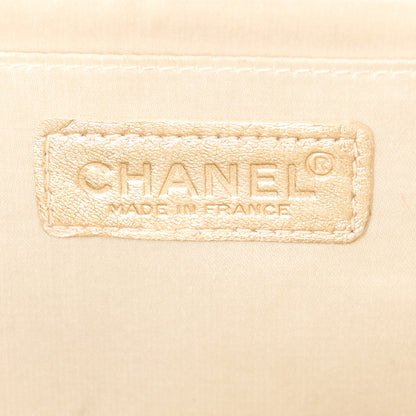 Chanel Metallic Nylon Medium Travel Flap Light Gold 6 of 13