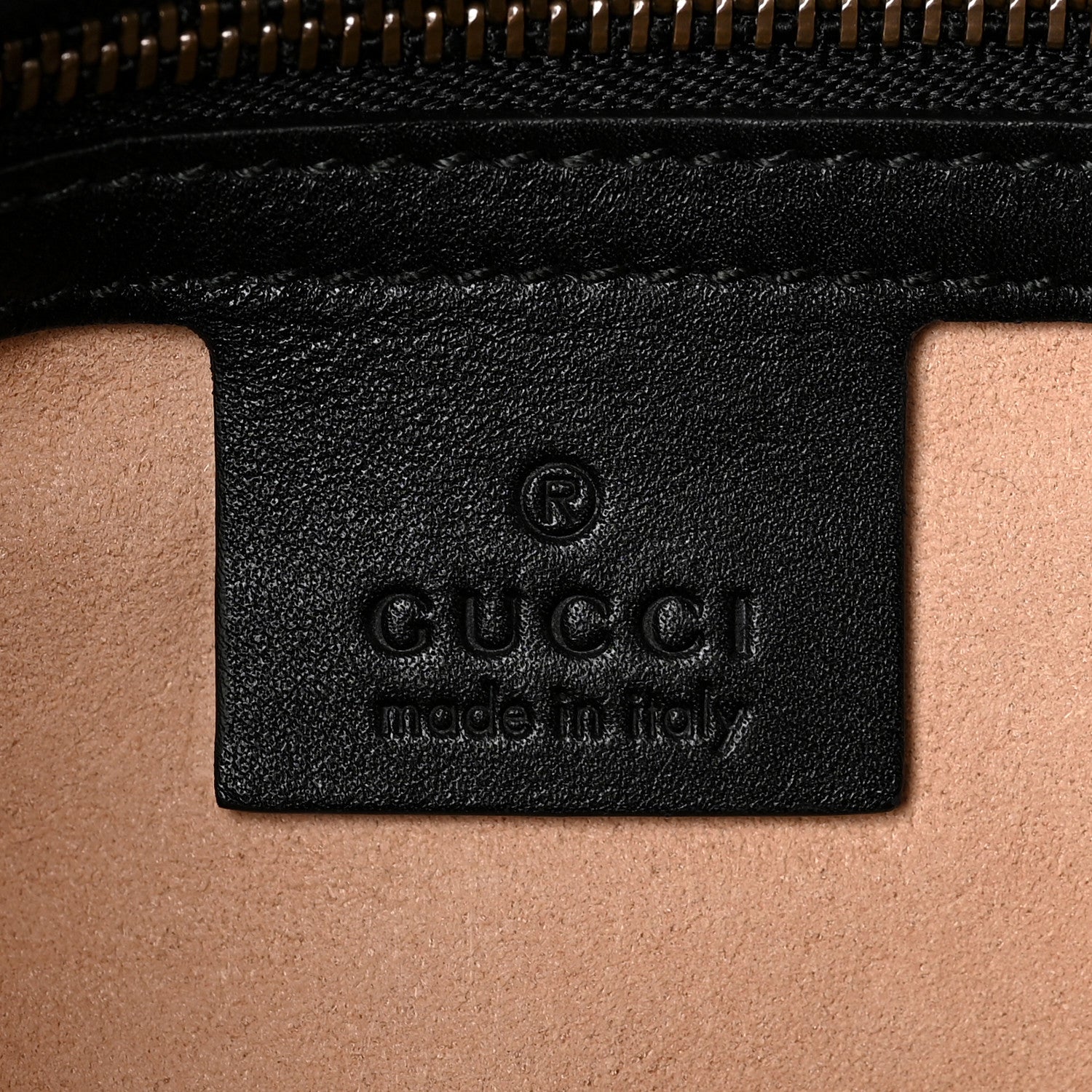 Gucci Calfskin Matelasse Small GG Marmont Shoulder Bag Black 6 of 9