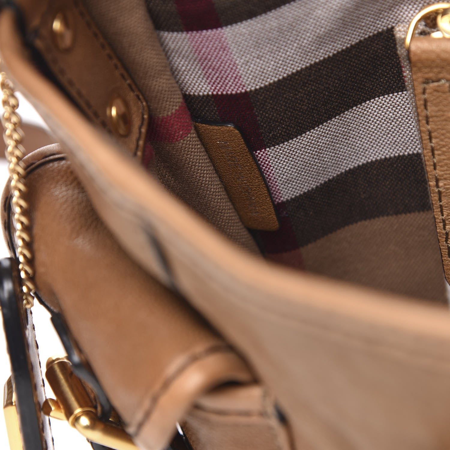 Burberry Calfskin Small Merrow Bag Straw 6 of 12