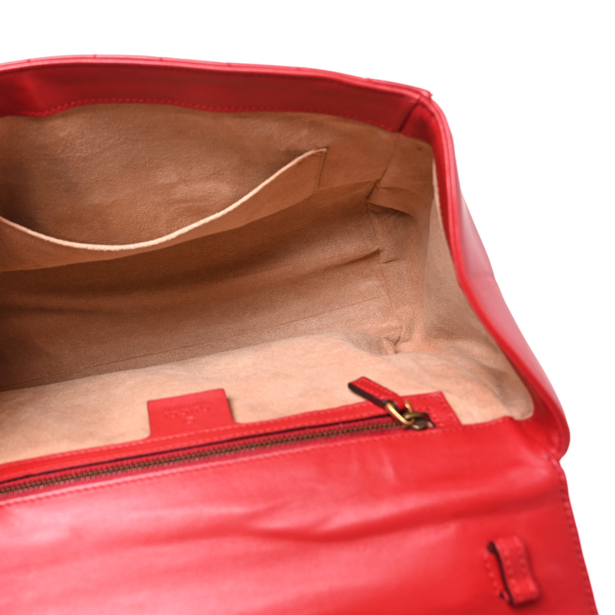 Calfskin Bamboo Trapuntata Queen Margaret Top Handle Bag Hibiscus Red