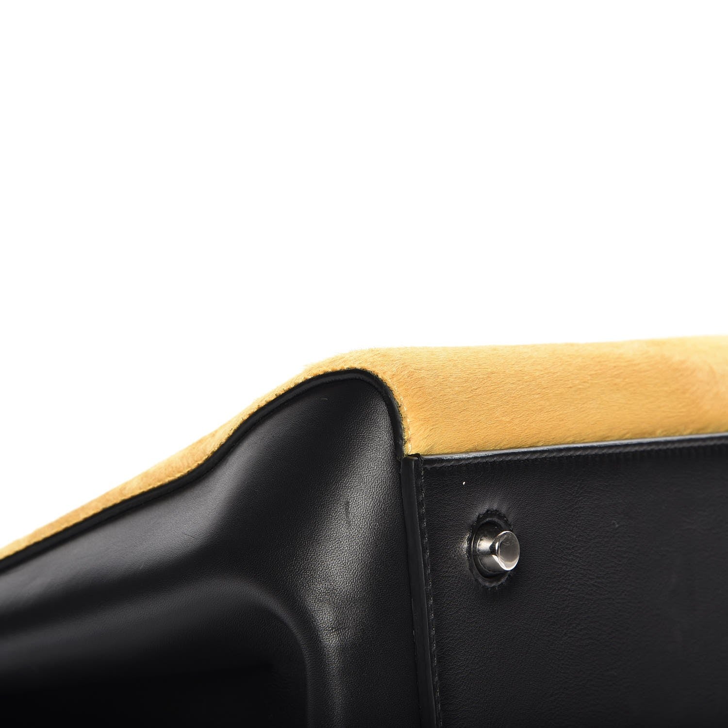 Celine Pony Hair Medium Edge Shoulder Bag Mustard 8 of 11