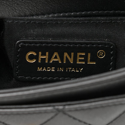 Chanel Calfskin Quilted Top Handle Flap Black 6 of 12