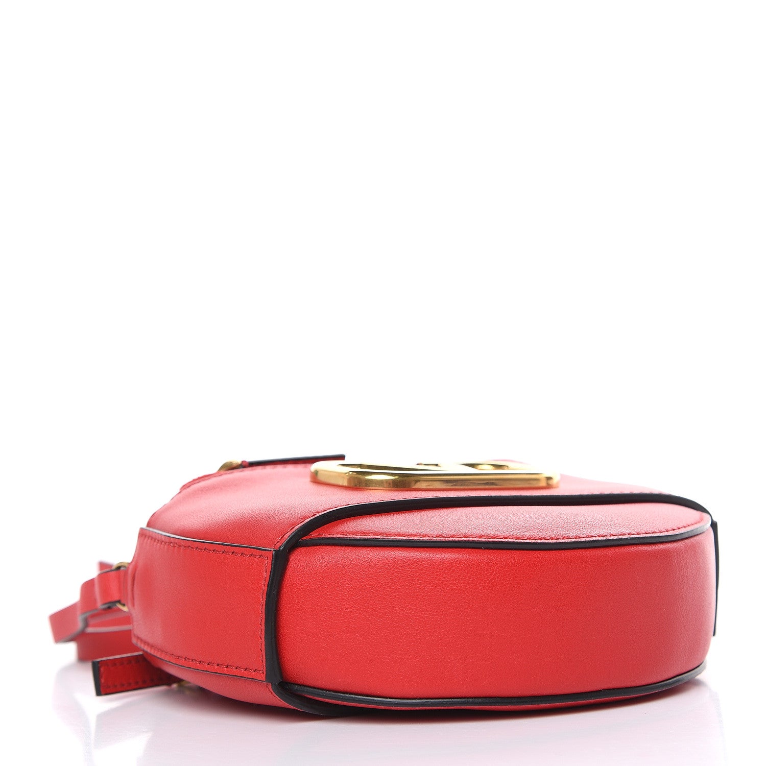 Valentino Garavani Calfskin VLogo Round Crossbody Bag Rouge Pur 4 of 8