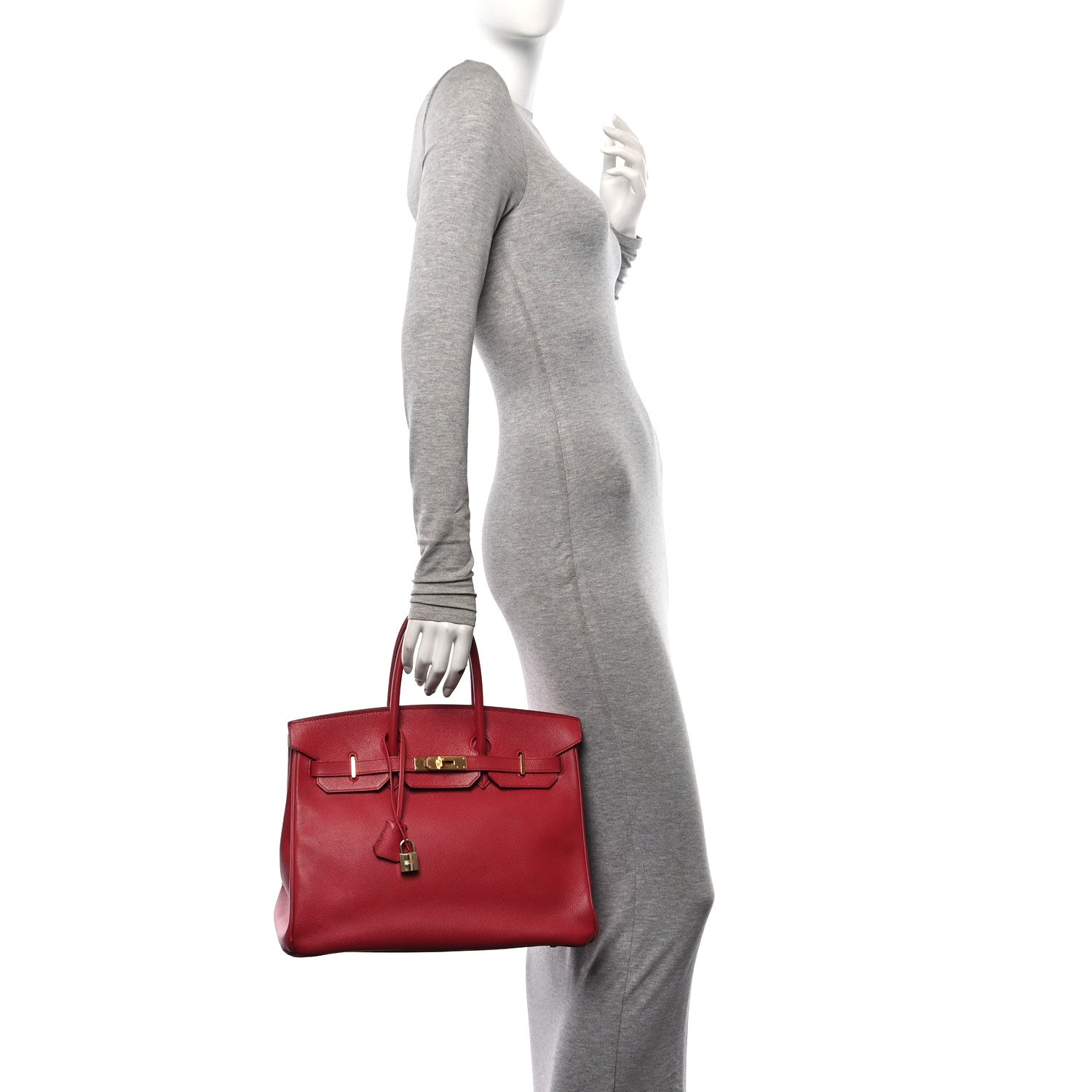 Hermes Courchevel Birkin 35 Rouge Casaque 2 of 14