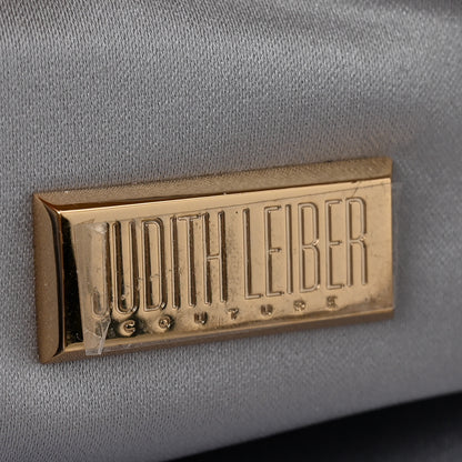 Judith Leiber Satin Swarovski Crystal Wristlet Pouch Gold 6 of 9