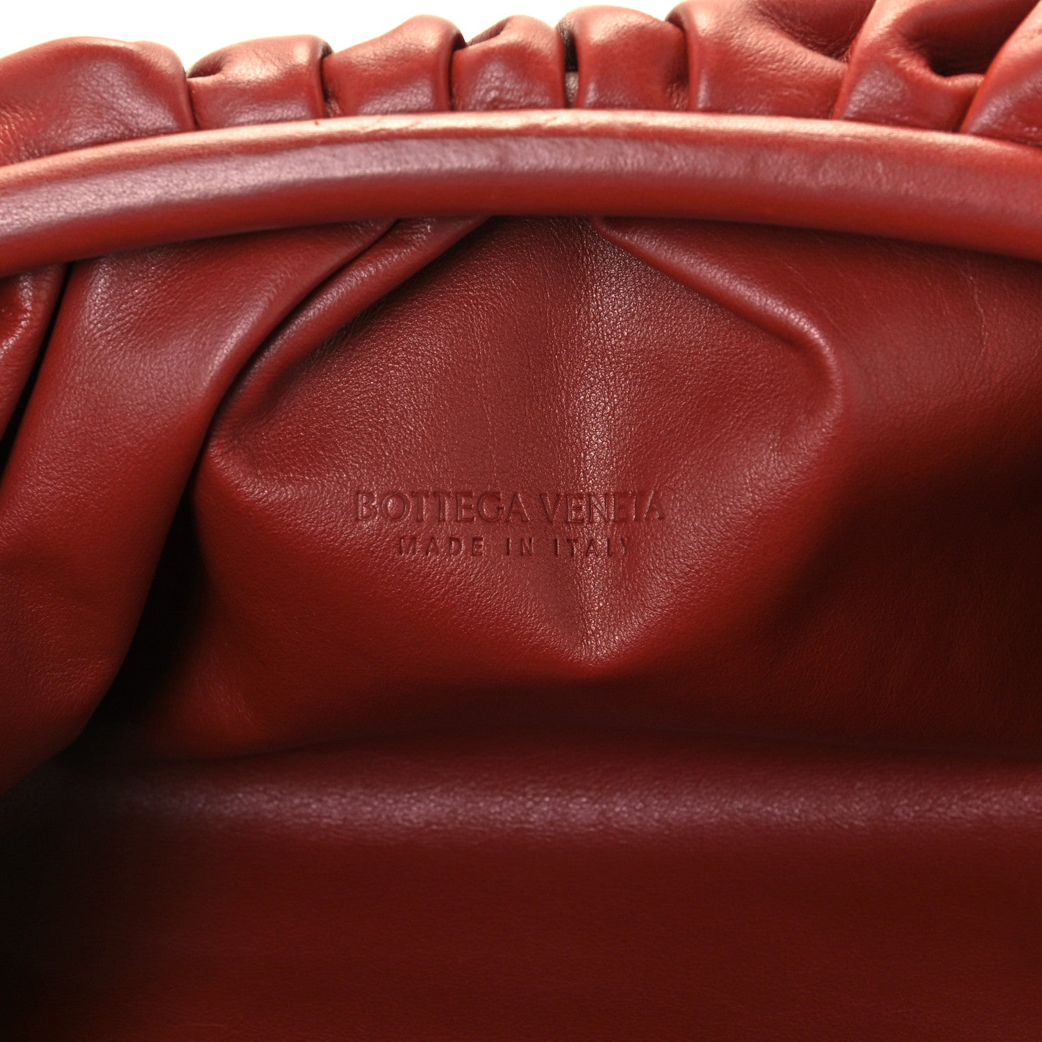 Bottega Veneta Smooth Butter Calf The Pouch Oversized Clutch Rust 6 of 11