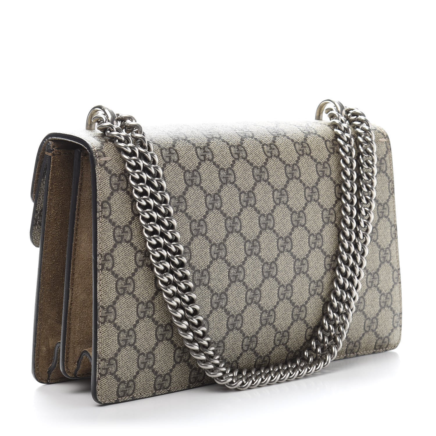 Gucci GG Supreme Monogram Small Dionysus Shoulder Bag Taupe 3 of 14