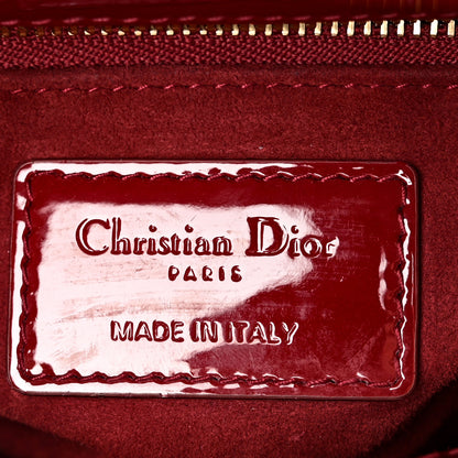 Christian Dior Patent Cannage Mini Lady Dior Red 6 of 10