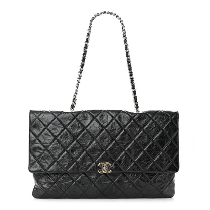 Chanel Metallic Crumpled Calfskin Big Bang Large Flap Bag Black 1 of 10