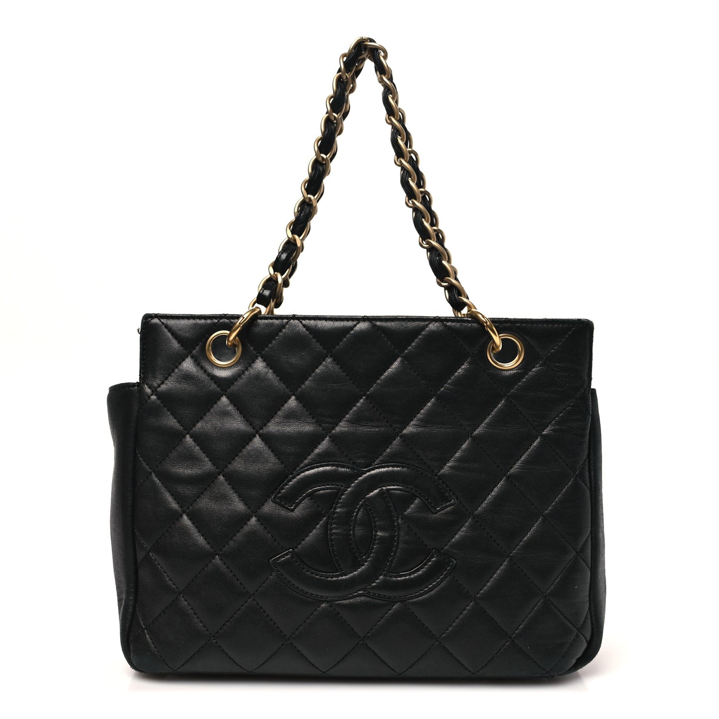 Lambskin Quilted Petit Timeless Tote PTT Black
