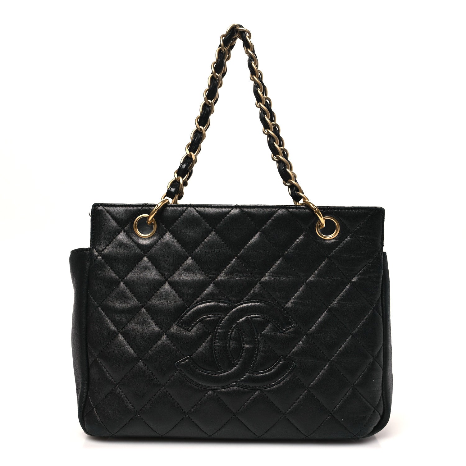 Chanel Lambskin Quilted Petit Timeless Tote PTT Black 1 of 13