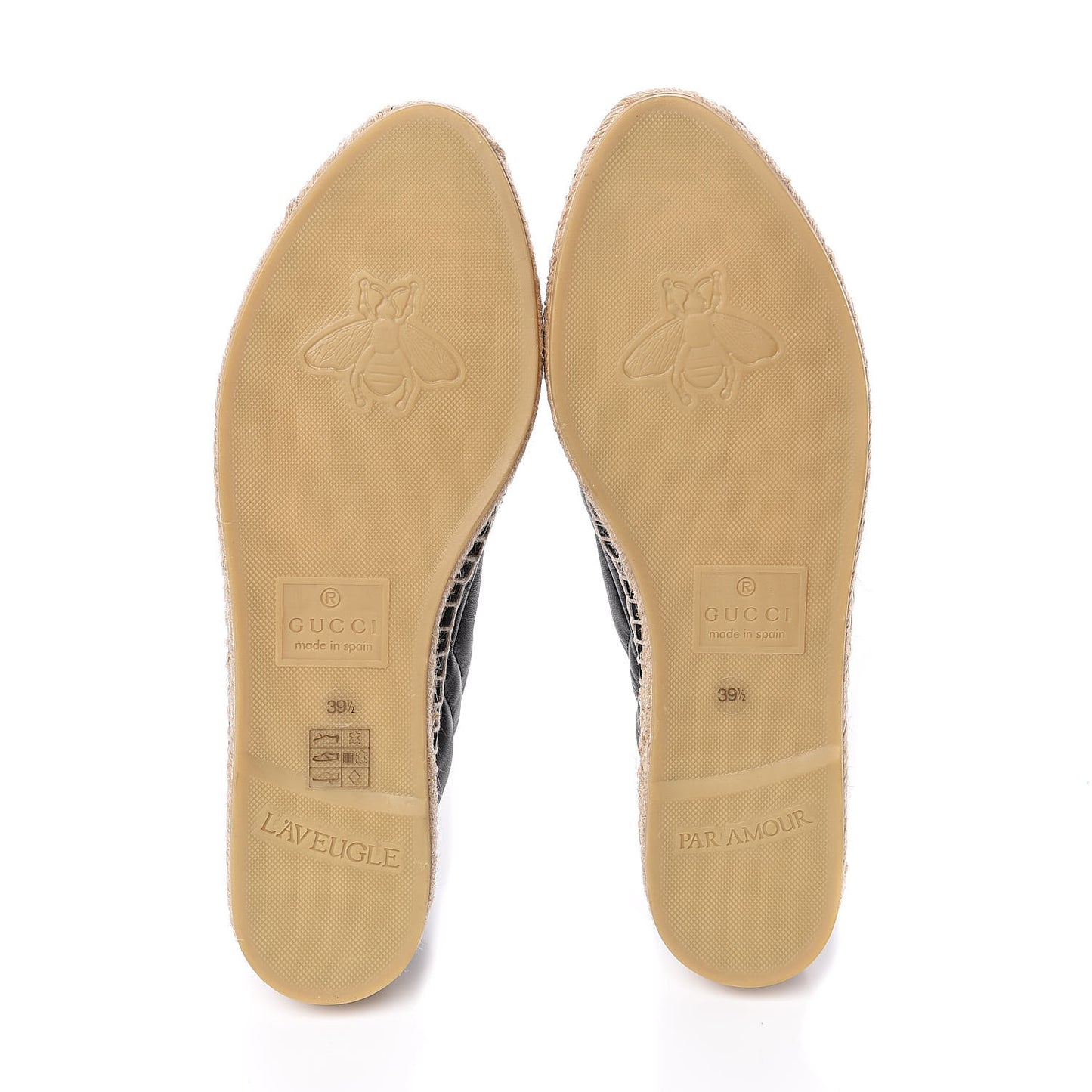 Nappa Matelasse GG Marmont Espadrilles 39.5 Black