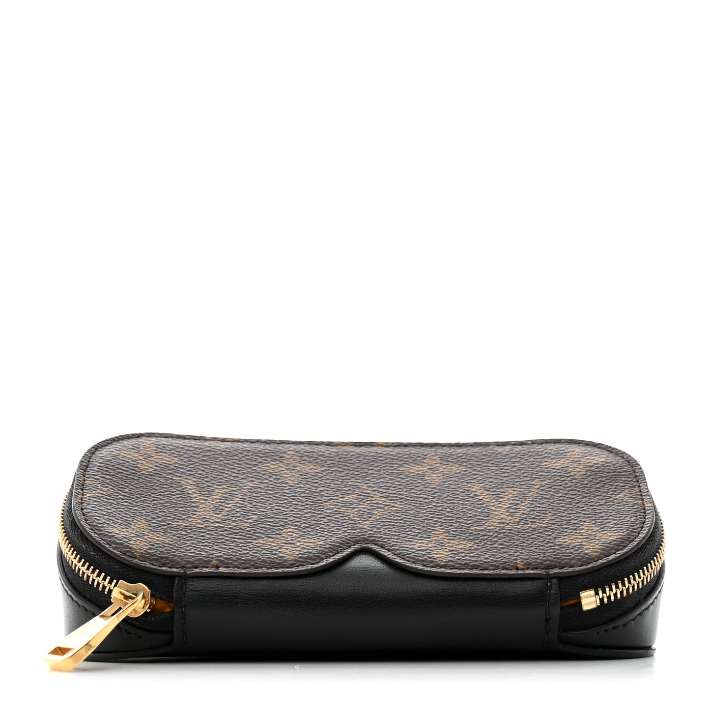 Monogram Emilie Zippered Sunglasses Case Black