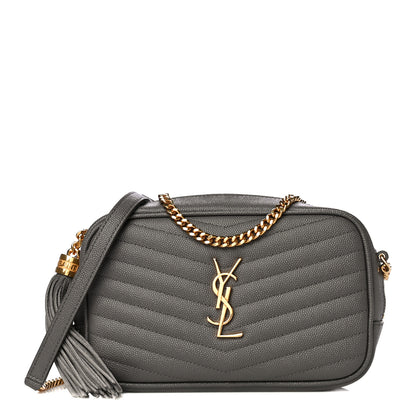 Saint Laurent Grain De Poudre Matelasse Monogram Mini Lou Camera Bag Fog 1 of 9