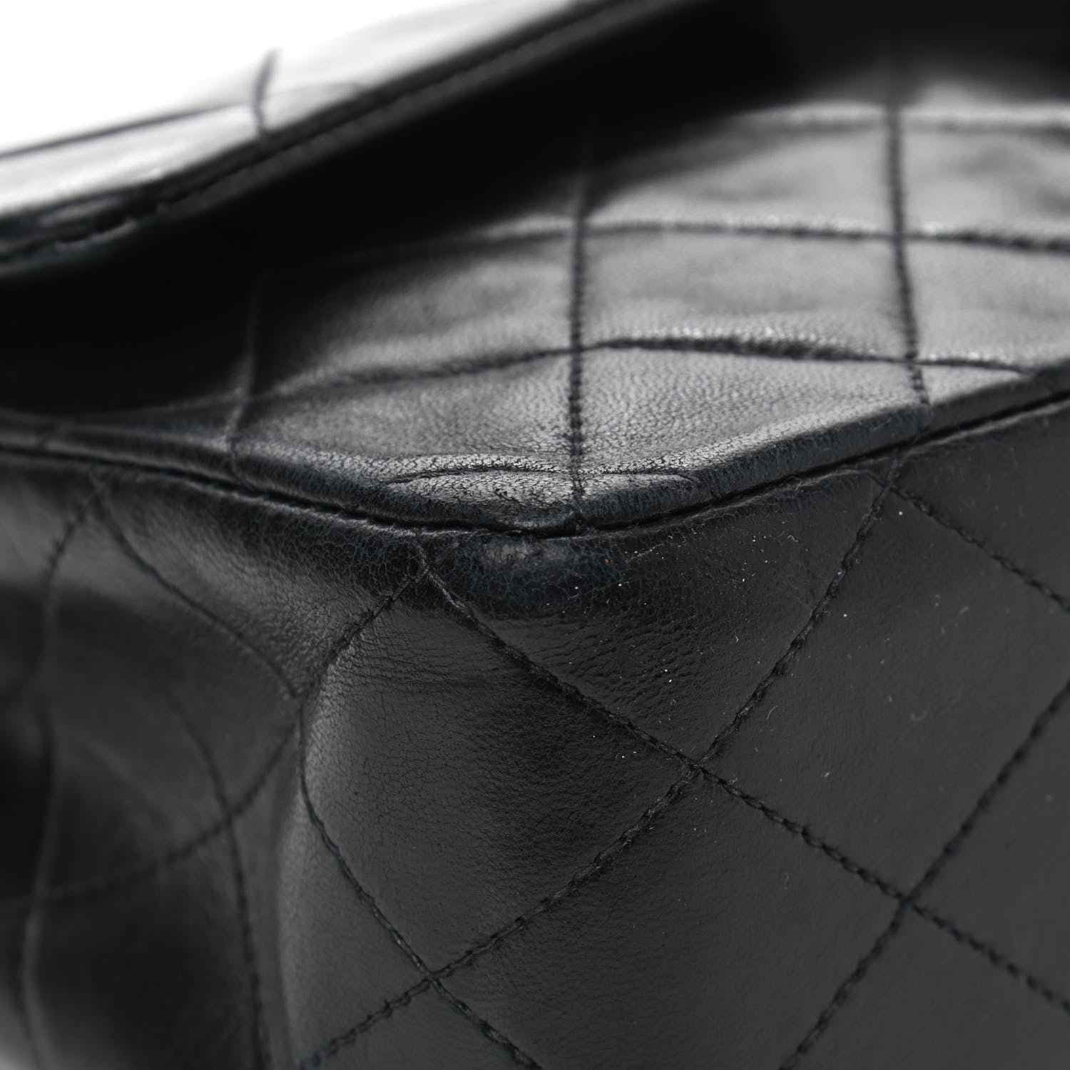 Chanel Lambskin Quilted Medium Double Flap Black 7 of 13
