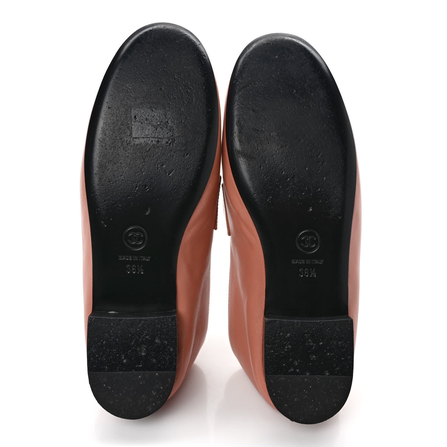 Chanel Lambskin CC Braided Chain Loafers 38.5 Powder Pink 5 of 9