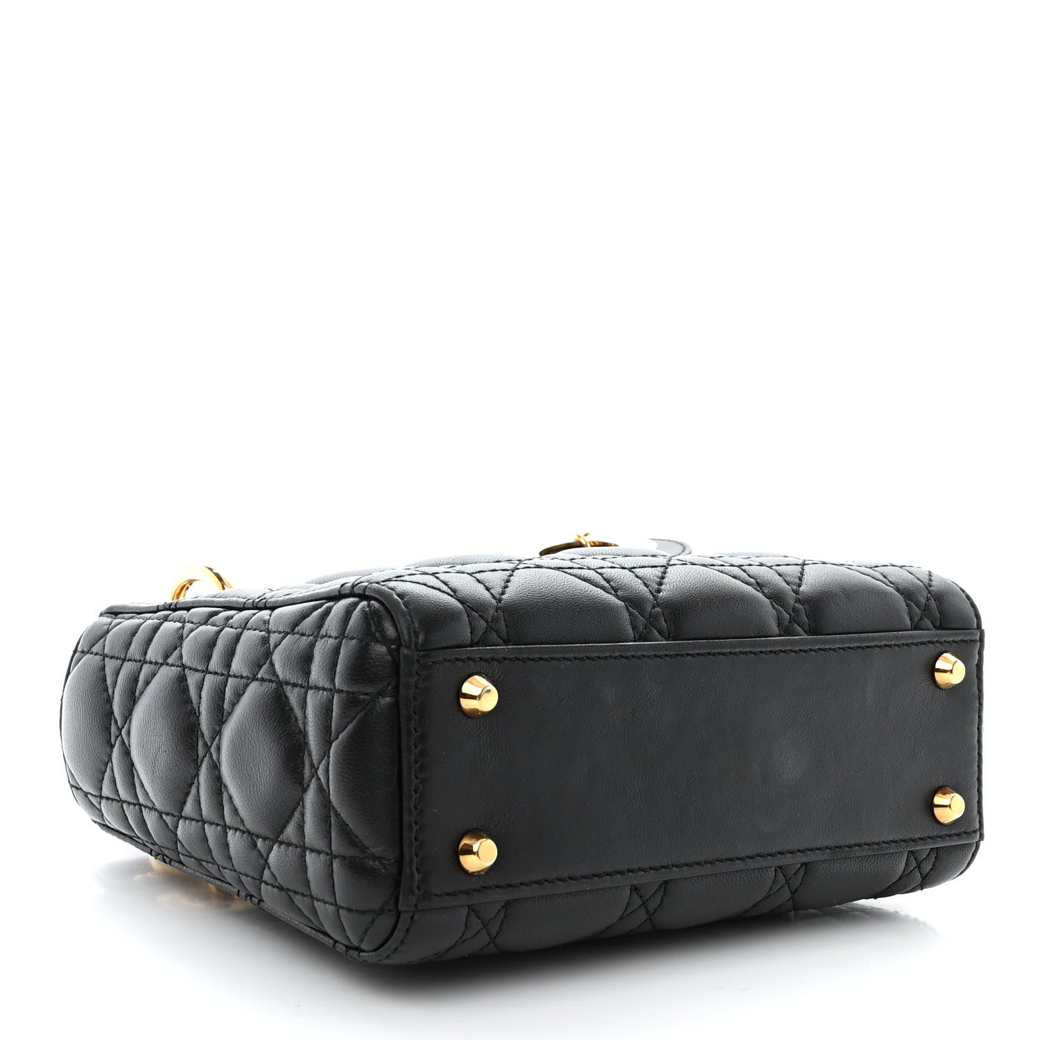 Christian Dior Lambskin Cannage Mini Lady Dior Black 4 of 11