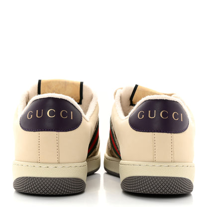 Gucci GG Monogram Nubuck Web Womens Screener Sneakers 38 New Sand Dusty Milk 5 of 11