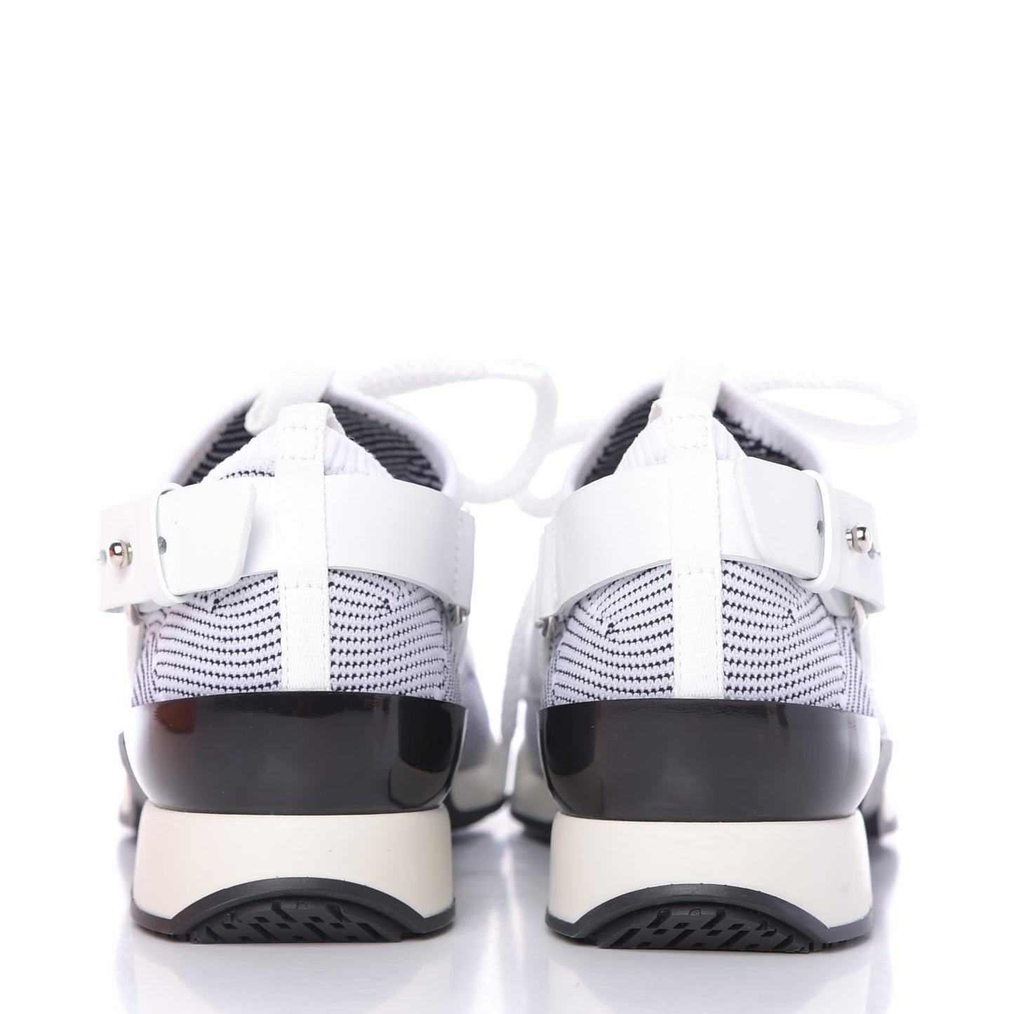 Calfskin Womens Athlete Sneakers 37 White Multicolor