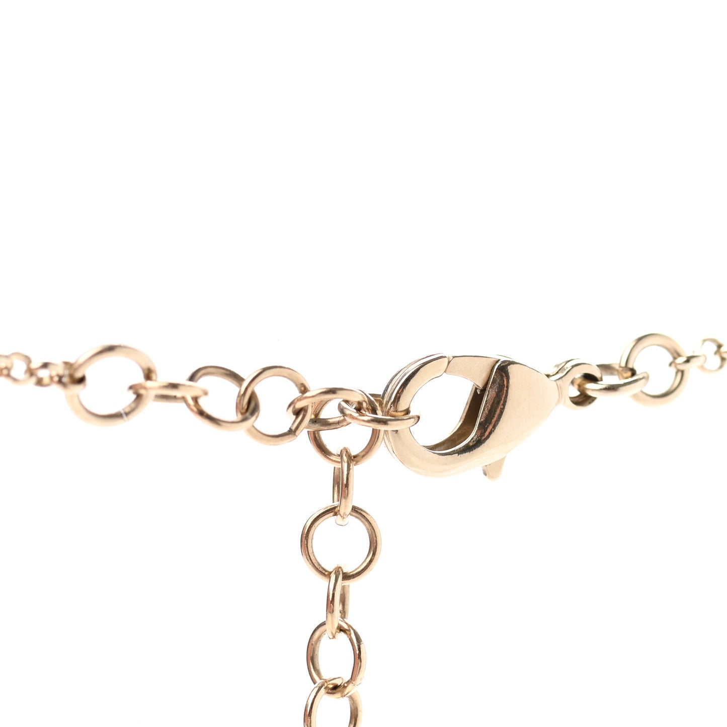 Beaded Resin CC Necklace Gold Pink