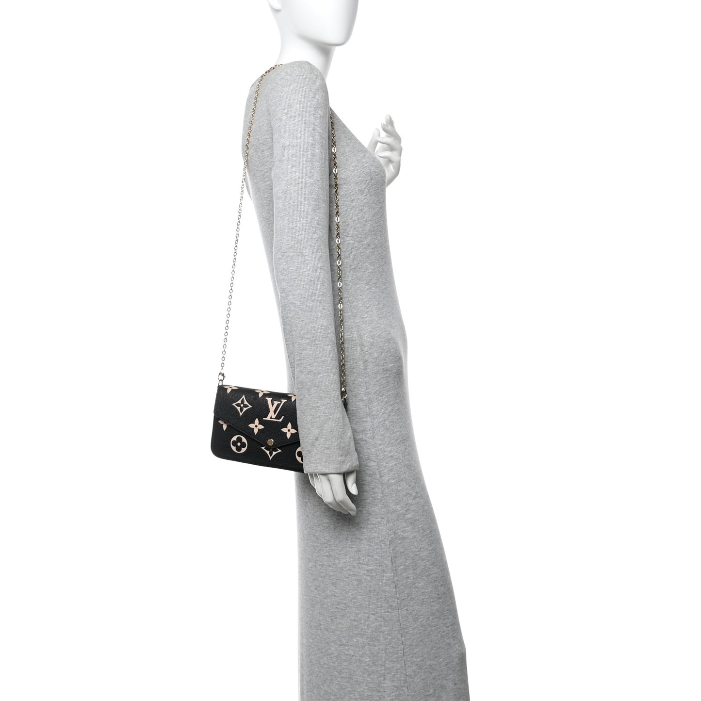 Empreinte Monogram Giant Felicie Pochette Black Beige