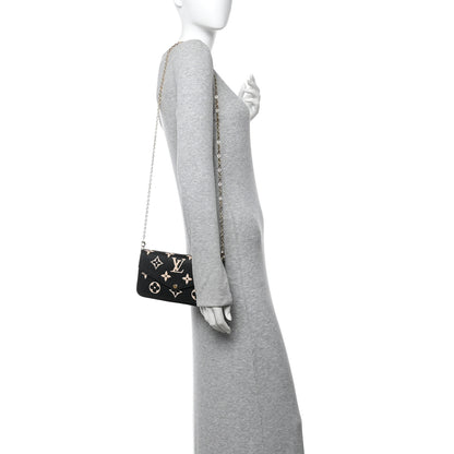 Louis Vuitton Empreinte Monogram Giant Felicie Pochette Black Beige 2 of 10