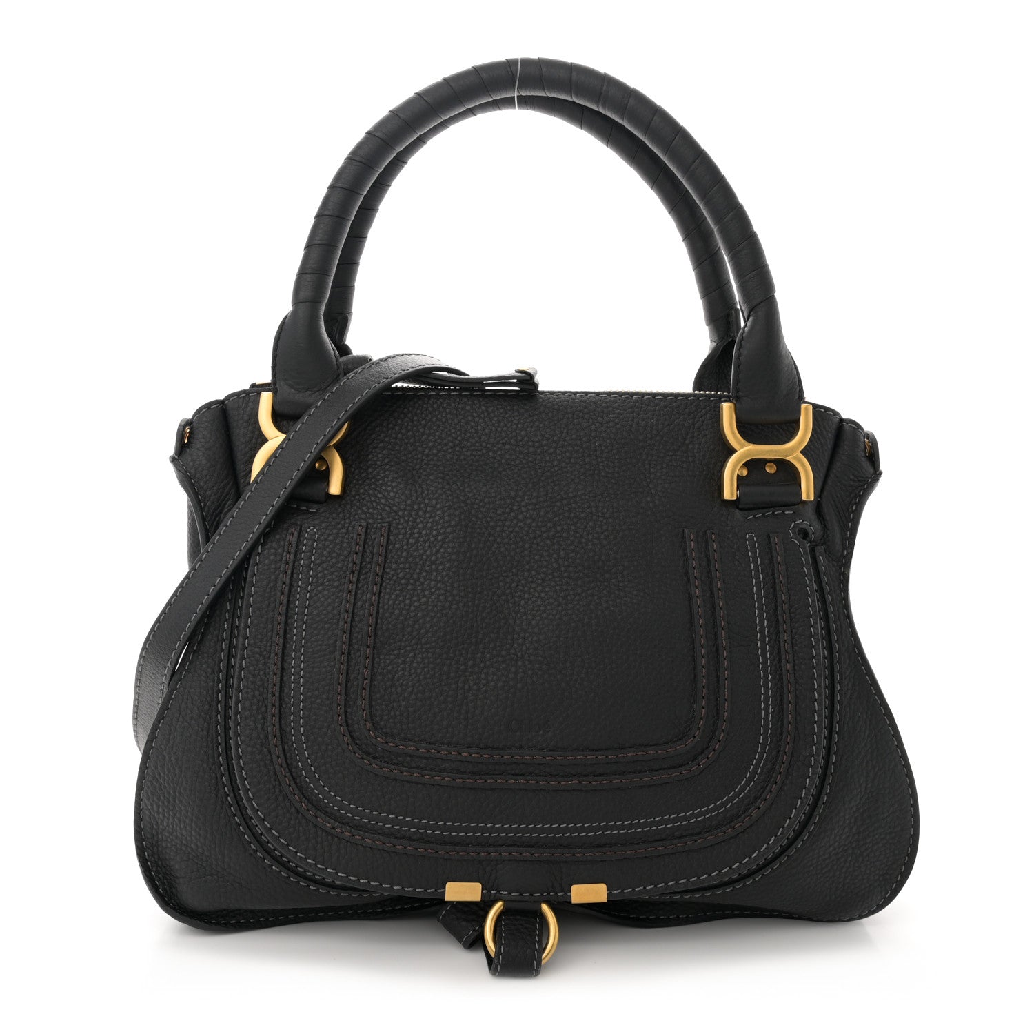 Chloe Calfskin Medium Marcie Satchel Black 1 of 11