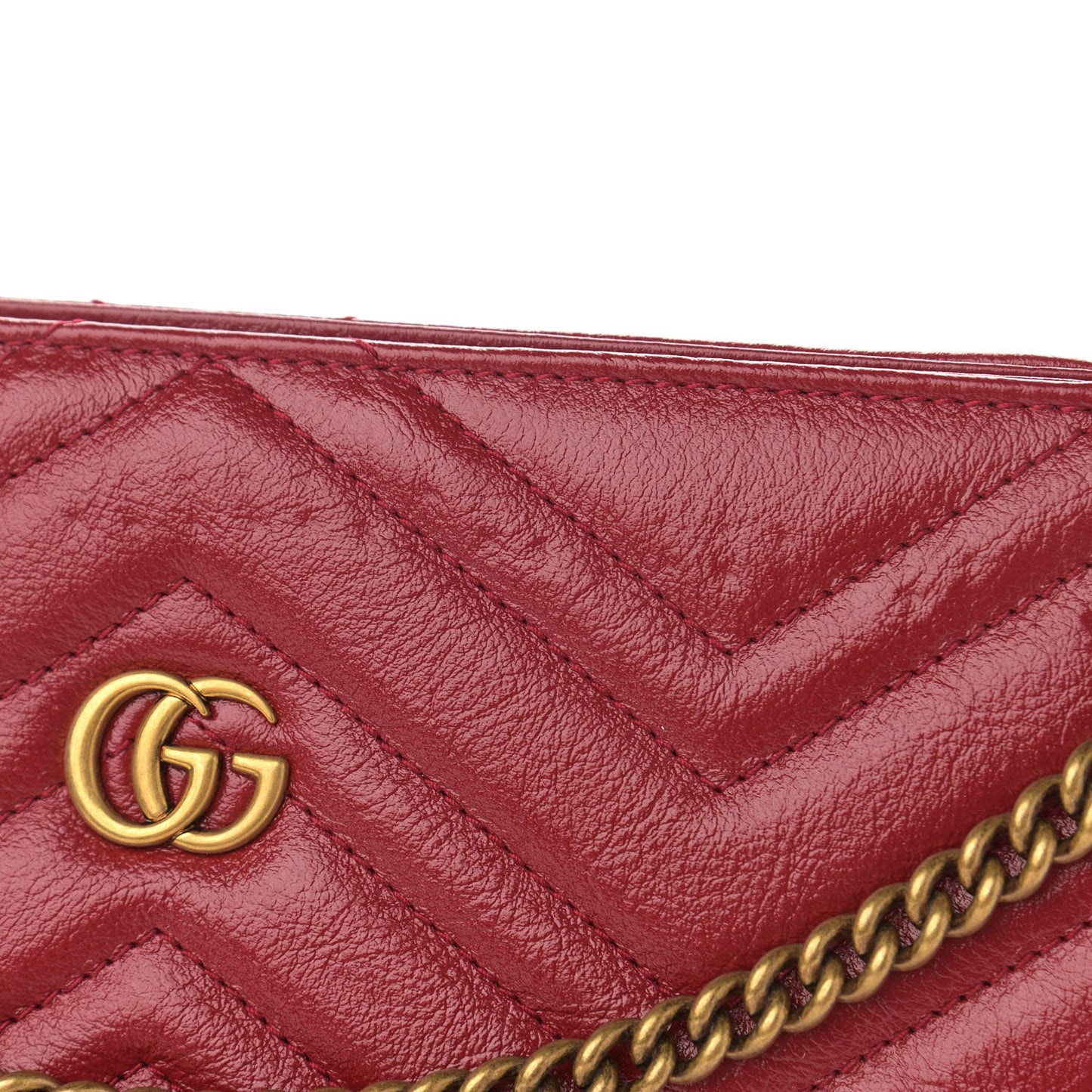 Azalea Calfskin Matelasse Heart Medium GG Marmont Slim Shoulder Bag Romantic Cerise