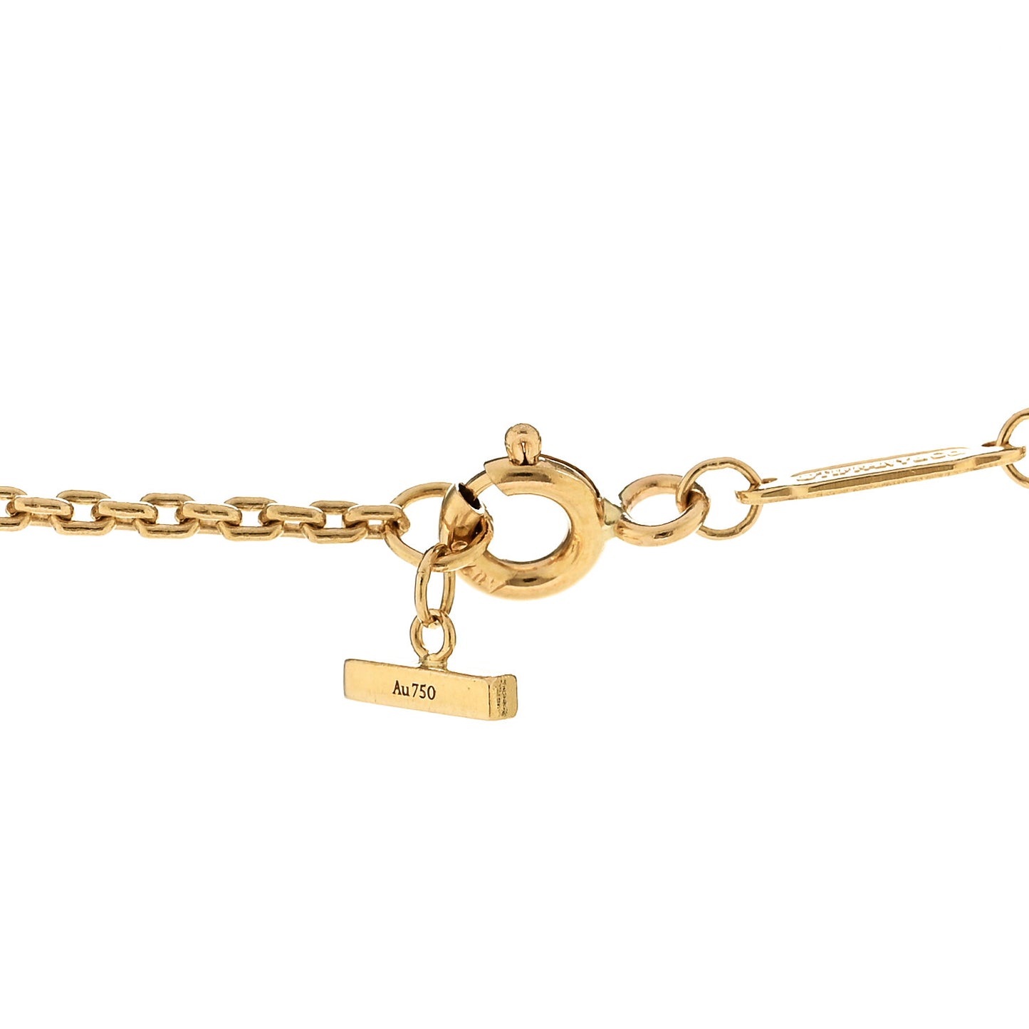 18K Yellow Gold Diamond Extra Large T Smile Pendant Necklace