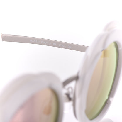 Chanel Round Camellia Sunglasses 71198 White 6 of 10