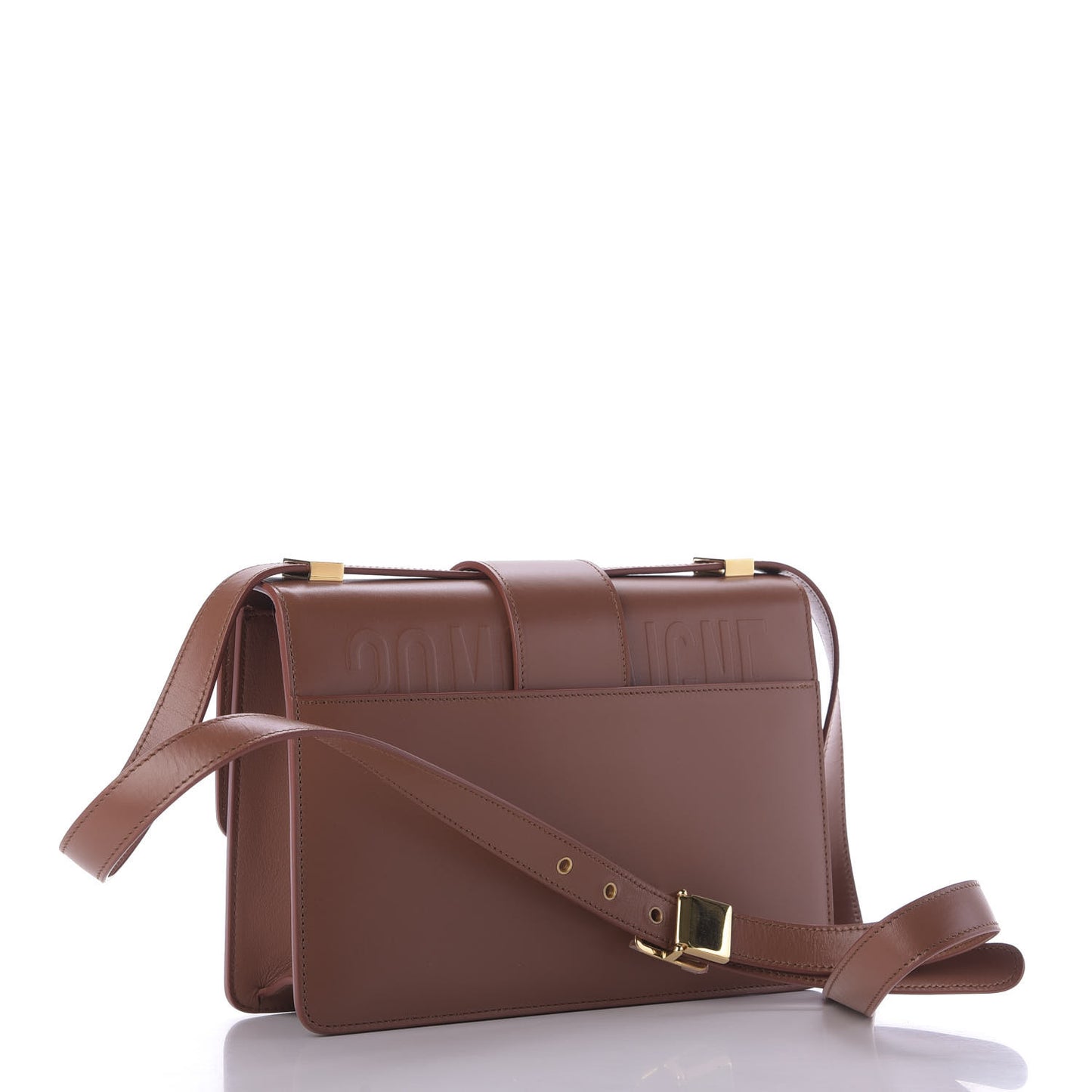 Calfskin 30 Montaigne Flap Bag Dark Tan