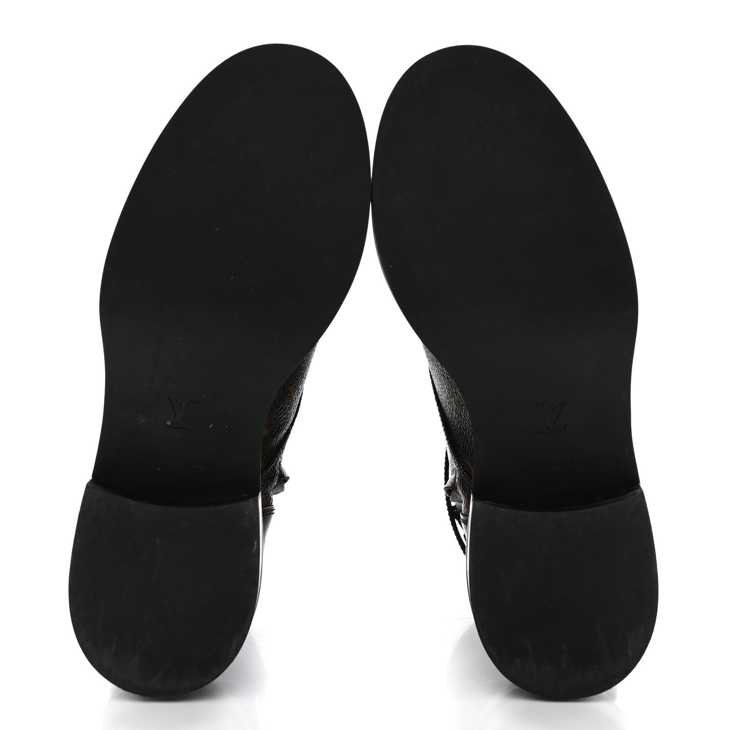 Calfskin Monogram Wonderland Flat Ranger Boots 36 Black