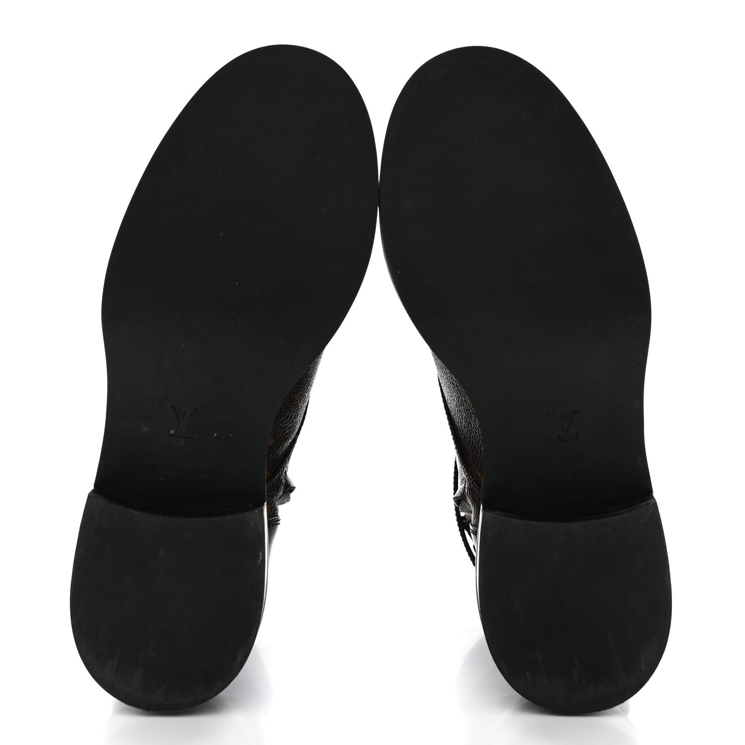 Louis Vuitton Calfskin Monogram Wonderland Flat Ranger Boots 36 Black 5 of 12