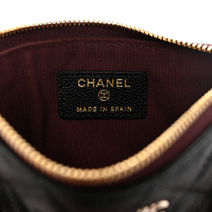 Chanel Caviar Quilted Small Cosmetic Case Black 6 of 7