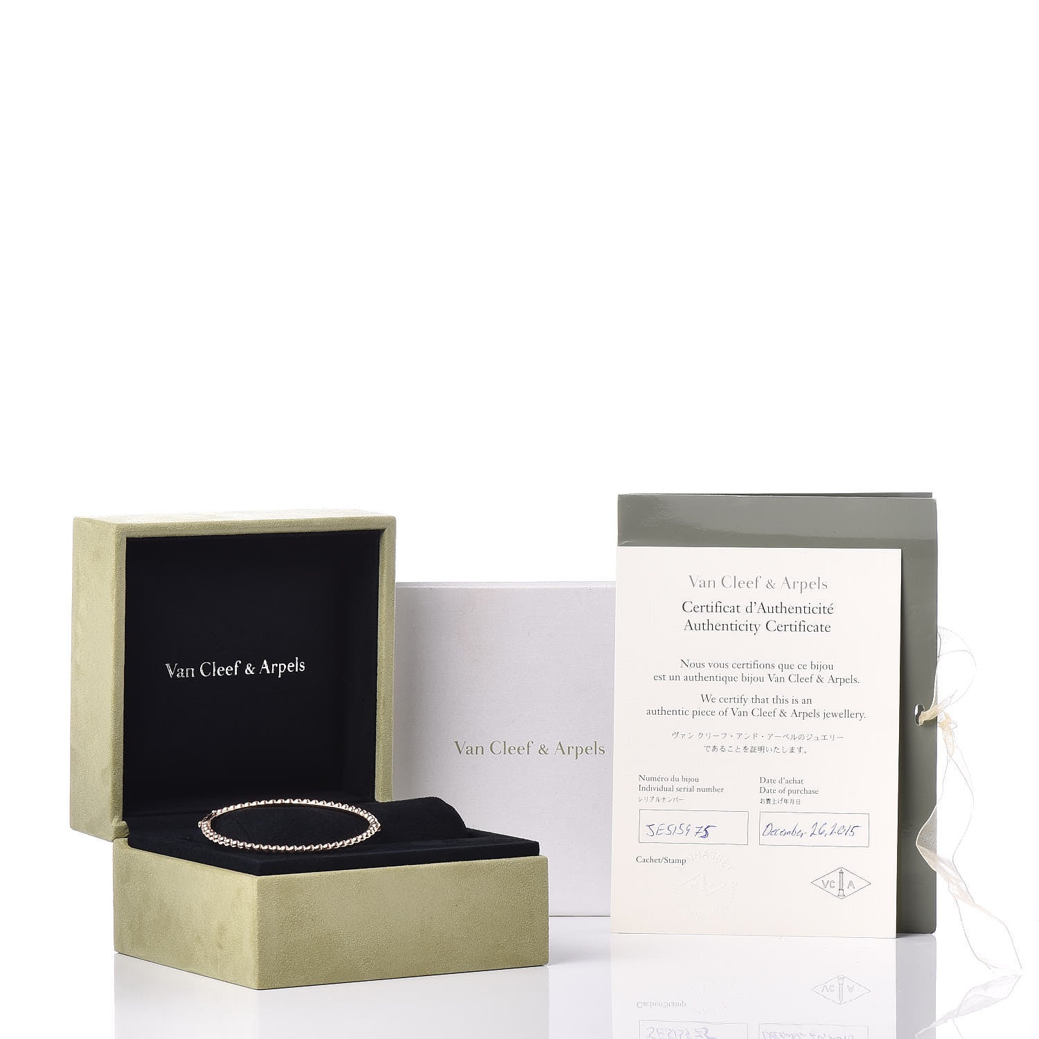 Van Cleef & Arpels 18K Rose Gold Perlee Pearls of Gold Bracelet M 6 of 6