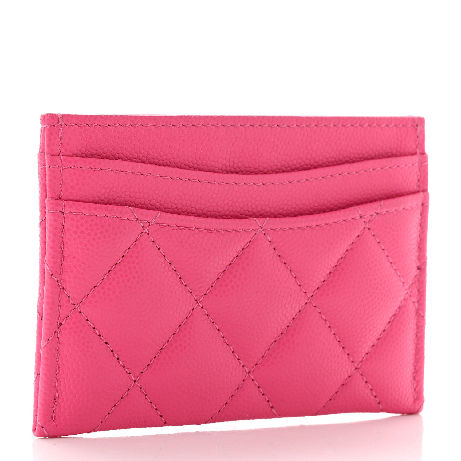Chanel Caviar Quilted Card Holder Pink 3 of 9