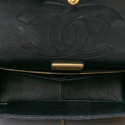 Chanel Snakeskin Jumbo Double Flap Black 5 of 14