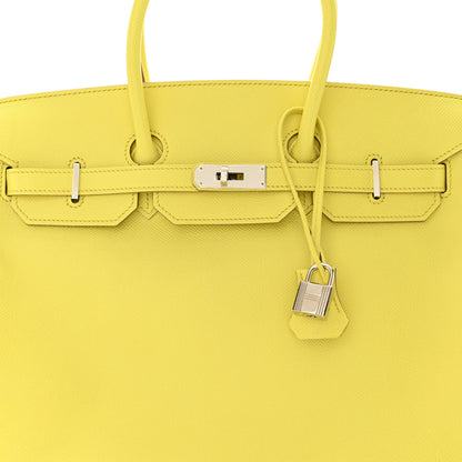 Hermes Epsom Birkin 35 Lime 8 of 12