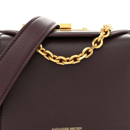 Alexander McQueen Silky Amish Grained Goatskin Box Shoulder Bag 16 Burgundy 8 of 13