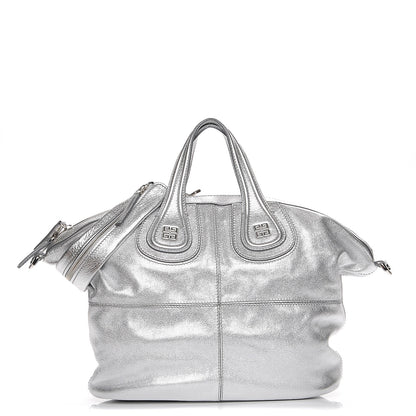 Givenchy Metallic Calfskin Medium Nightingale Silver 1 of 8