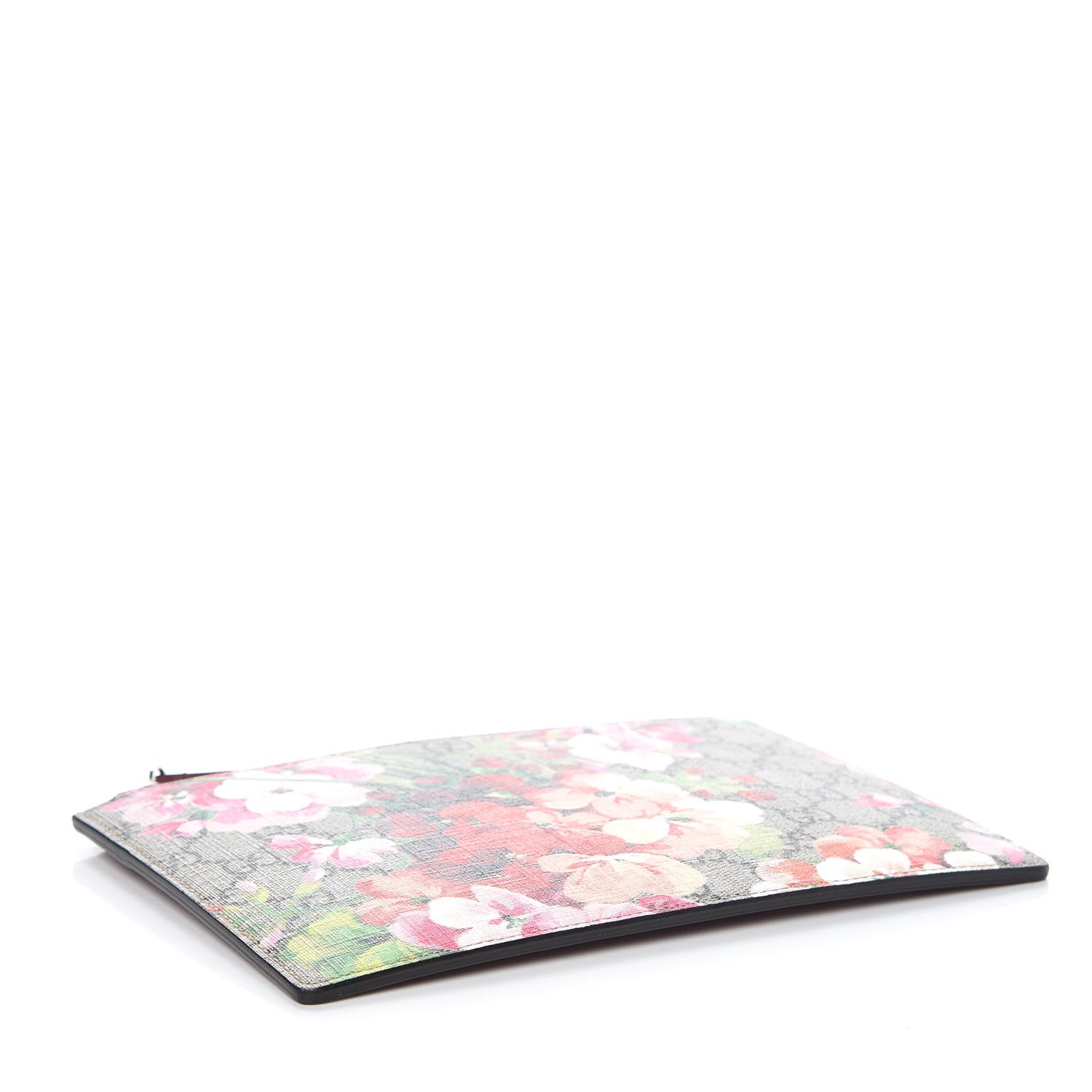 Gucci GG Supreme Monogram Blooms Small Zip Pouch Beige Multicolor Dry Rose 3 of 6